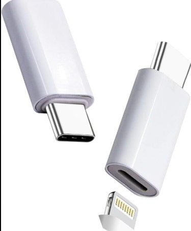 2-in-1 USB-C & Lightning Adapter – Dual Connector Charging Adapter for Smartphones & Tablets