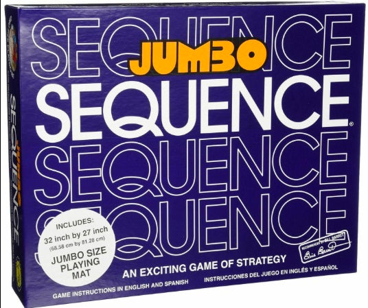 Jumbo Sequence Board Game – Large Family Strategy Game with Jumbo Playing Mat