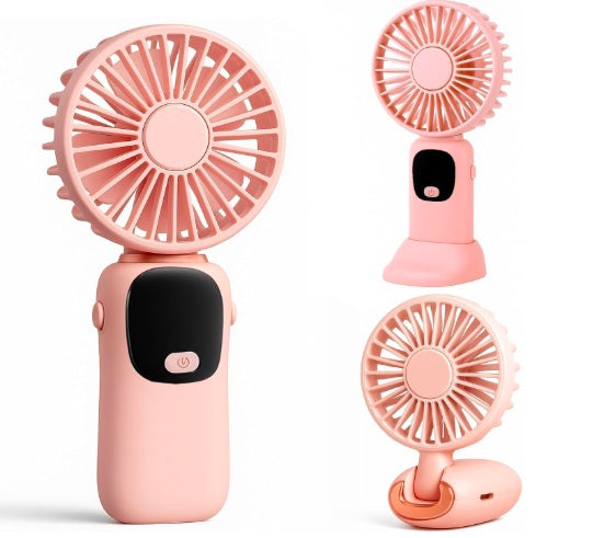 4000mAh Rechargeable Handheld Fan with LED Display | Portable Mini Fan