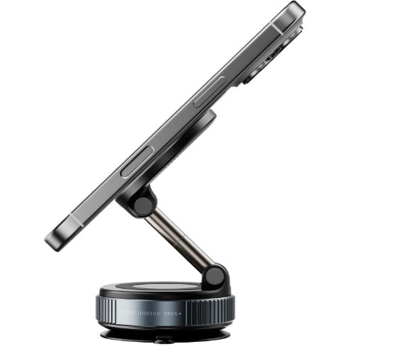 Magnetic Vacuum Suction Phone Mount – Foldable Car & Desk Holder