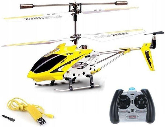Syma S107G 3-Channel RC Helicopter with Gyro – Yellow