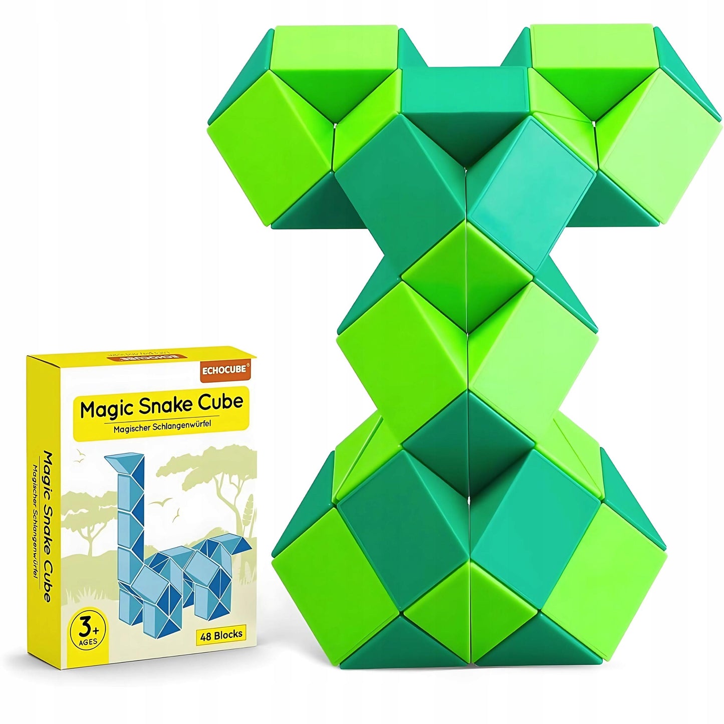 Coolzon Magic Snake Cube – Transformable 3D Puzzle Toy