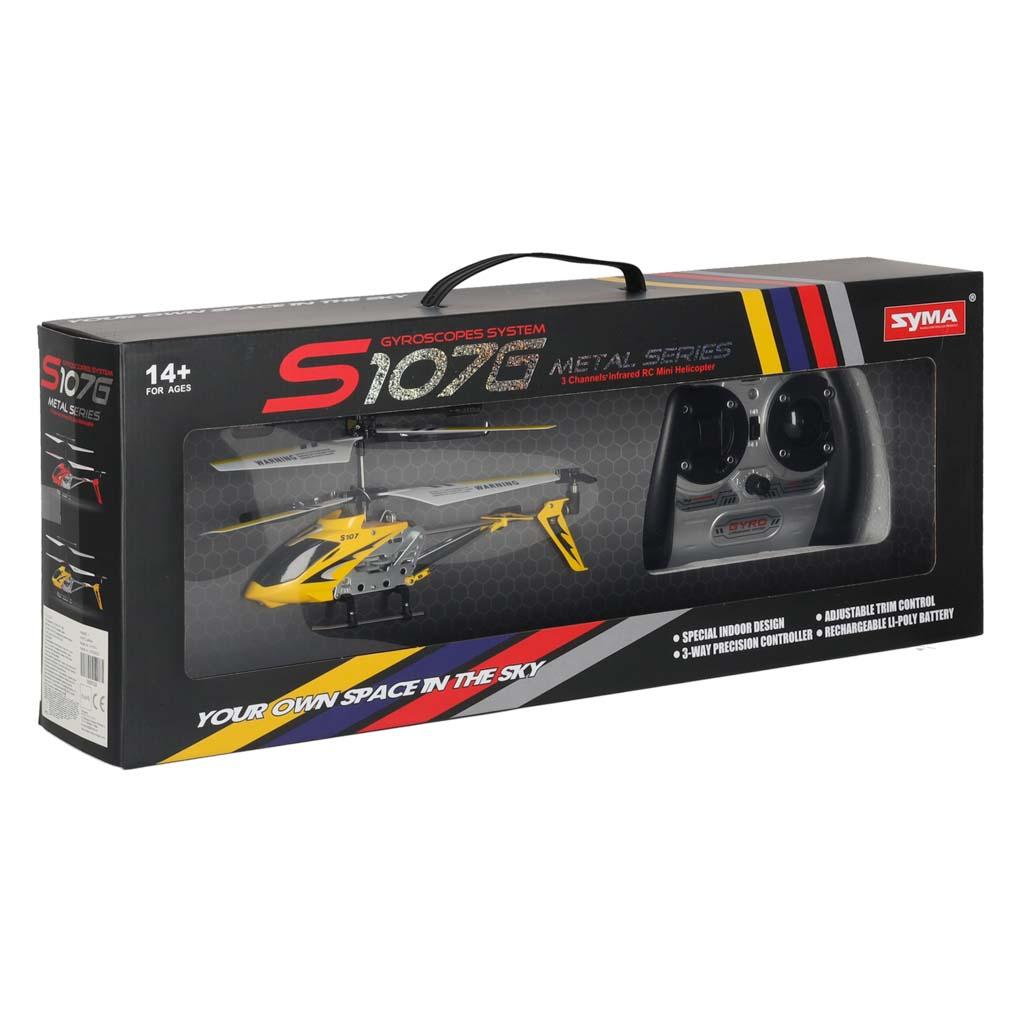 Syma S107G 3-Channel RC Helicopter with Gyro – Yellow