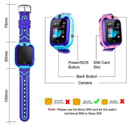 ALREHA K2 Kids Smart Watch – GPS Tracker, SOS, SIM Calling & Camera