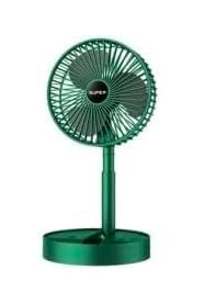 Portable Foldable USB Desk Fan – Rechargeable Mini Table Fan with Phone Holder