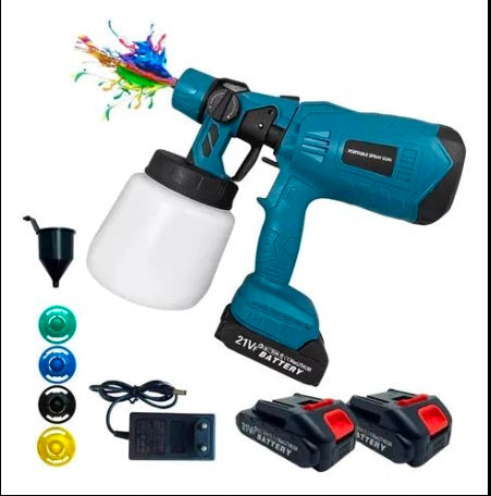 Portable Cordless HVLP Paint Sprayer – Brushless Electric Spray Gun for Home & DIY Painting